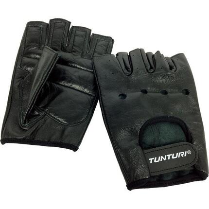 Gants d'entraînement Tunturi Fit Sport noir cuir rembourrés
