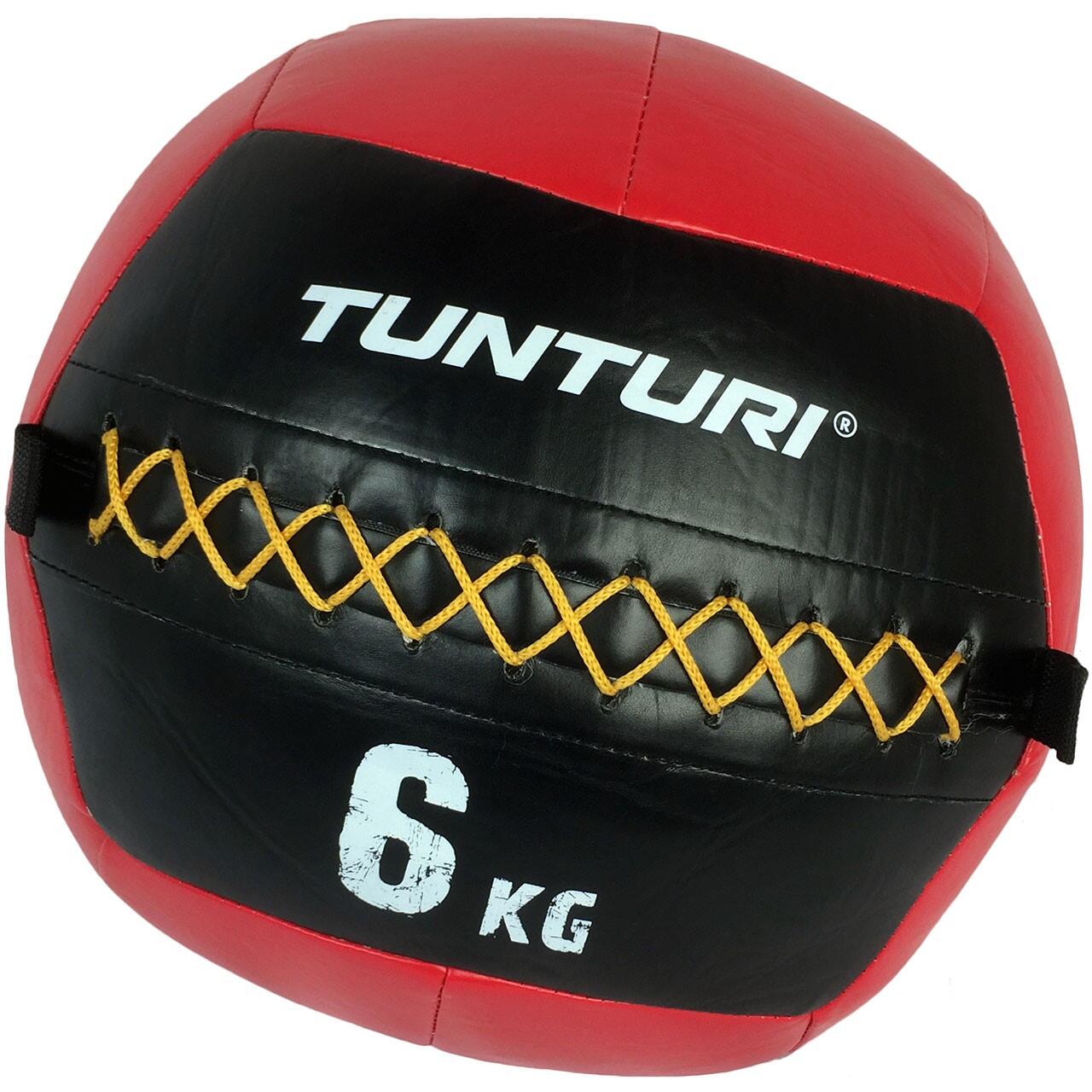 TUNTURI Pelota de pared de entrenamiento funcional de 6 kg de color rojo