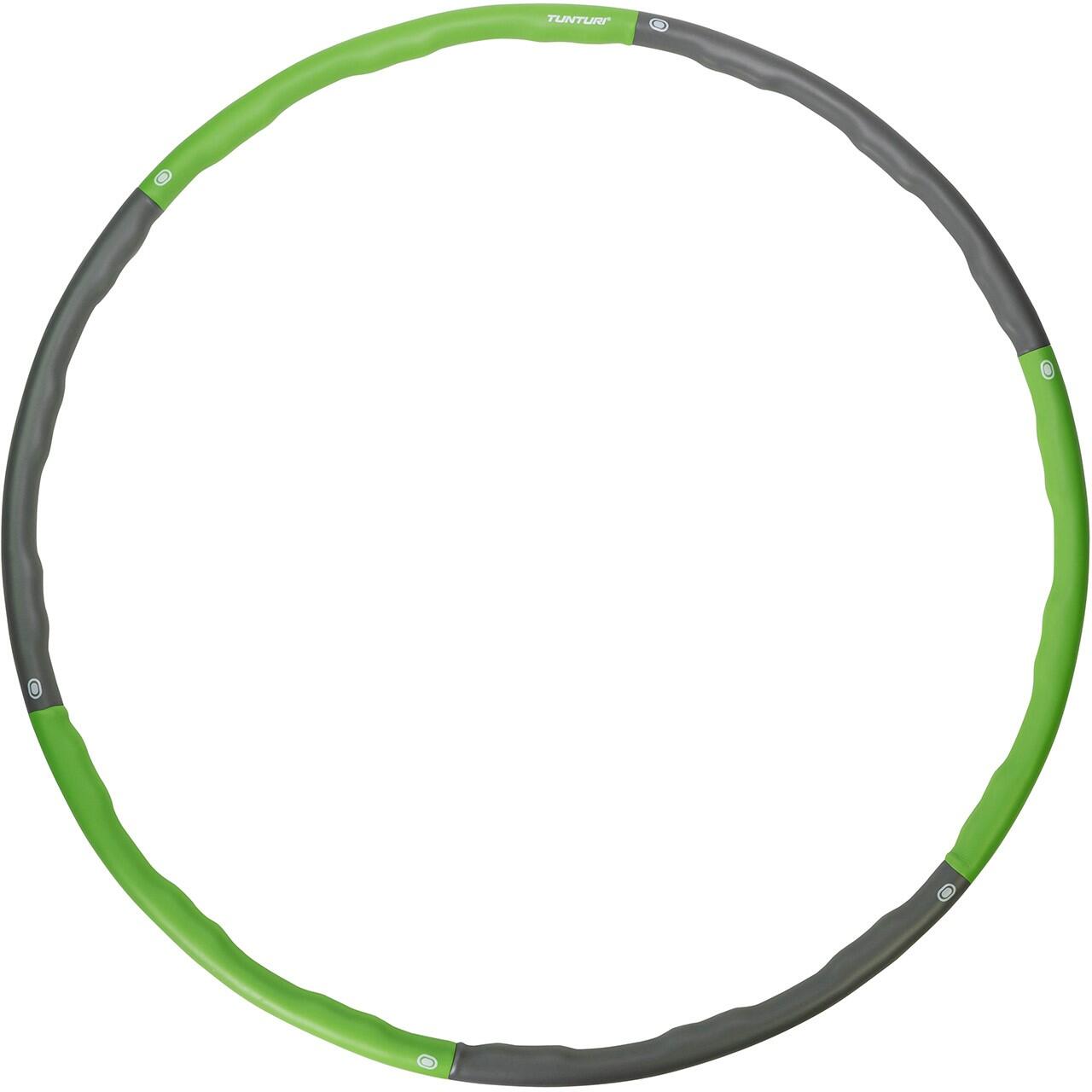 Fitness Hoelahoep - Fitness hoepel - Fitness hulahoop - Groen/Grijs 1/7