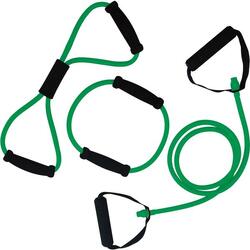 Set élastiques de musculation tubing fort avec grip, rouge