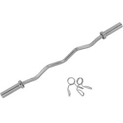 Barre de Curl filetée curlbar Olympic chrome 120cm SpringCol, chrome