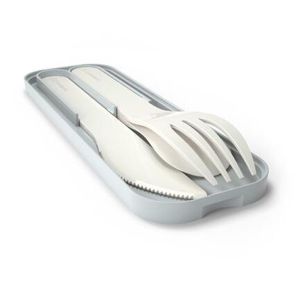 Set van 3 bioplastic bestek|Kinderen|School, picknick|Pocket Color