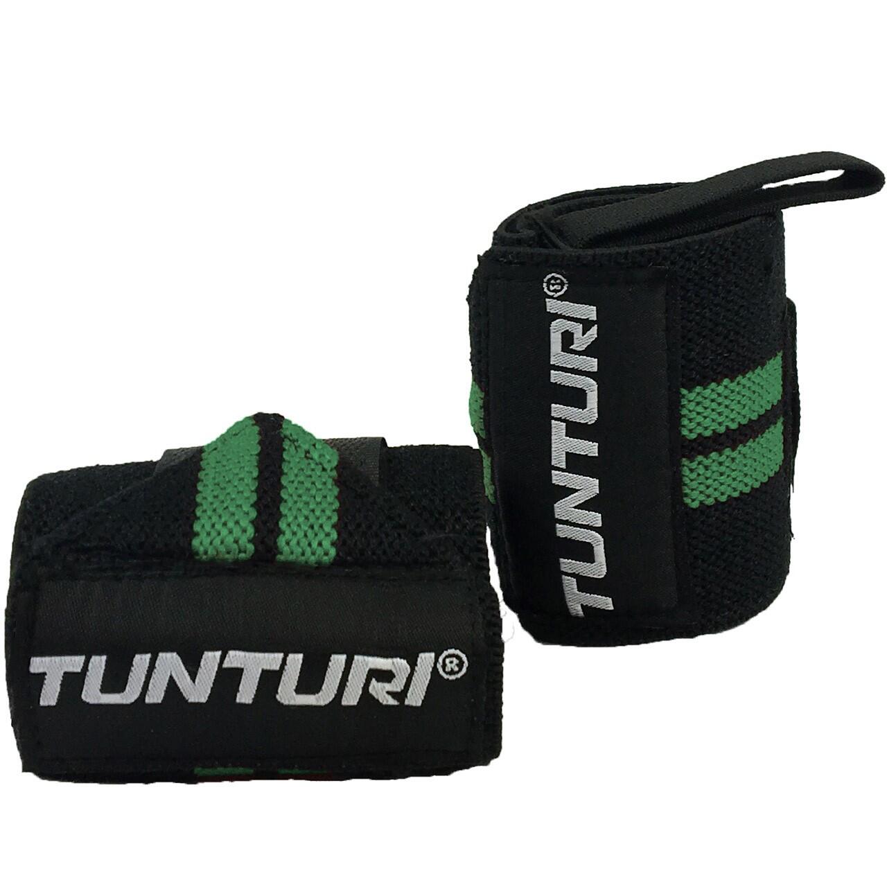 TUNTURI Wrist Wraps, Green, Pair