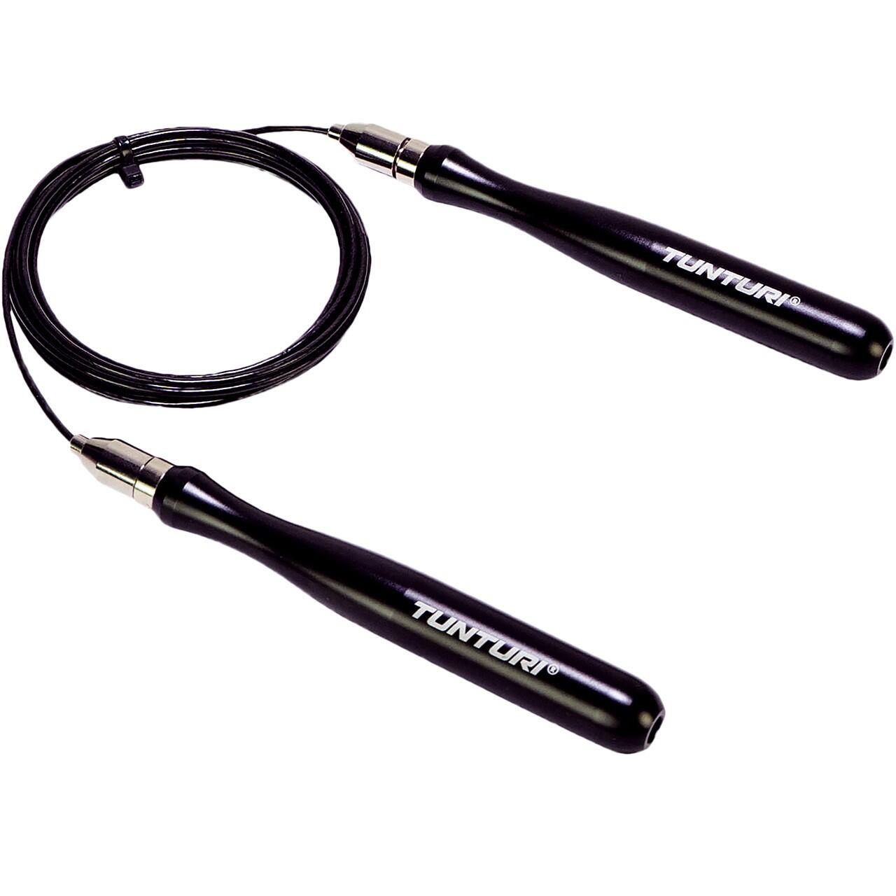TUNTURI Verstelbare springtouw Pro - speed rope - Zwart