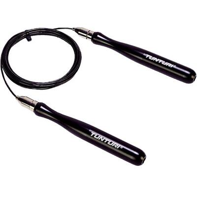 Verstelbare springtouw pro - speed rope - zwart