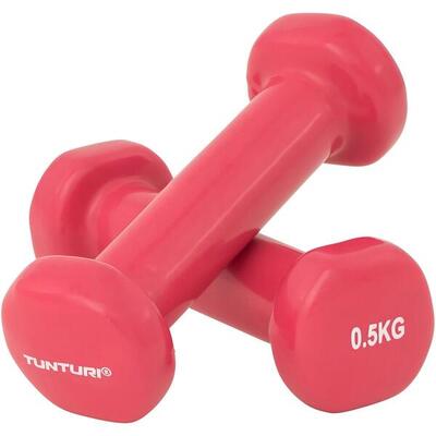 Vinyl Dumbbells 0.5kg. Pink. Pairc
