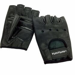 Gants Tunturi Fit Sport noir cuir rembourrés Velcro