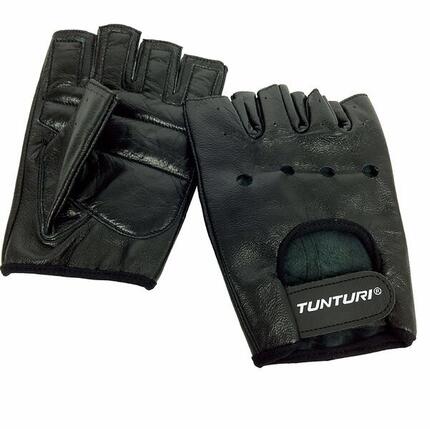 Gants d'entraînement Tunturi Fit Sport noir cuir rembourrés