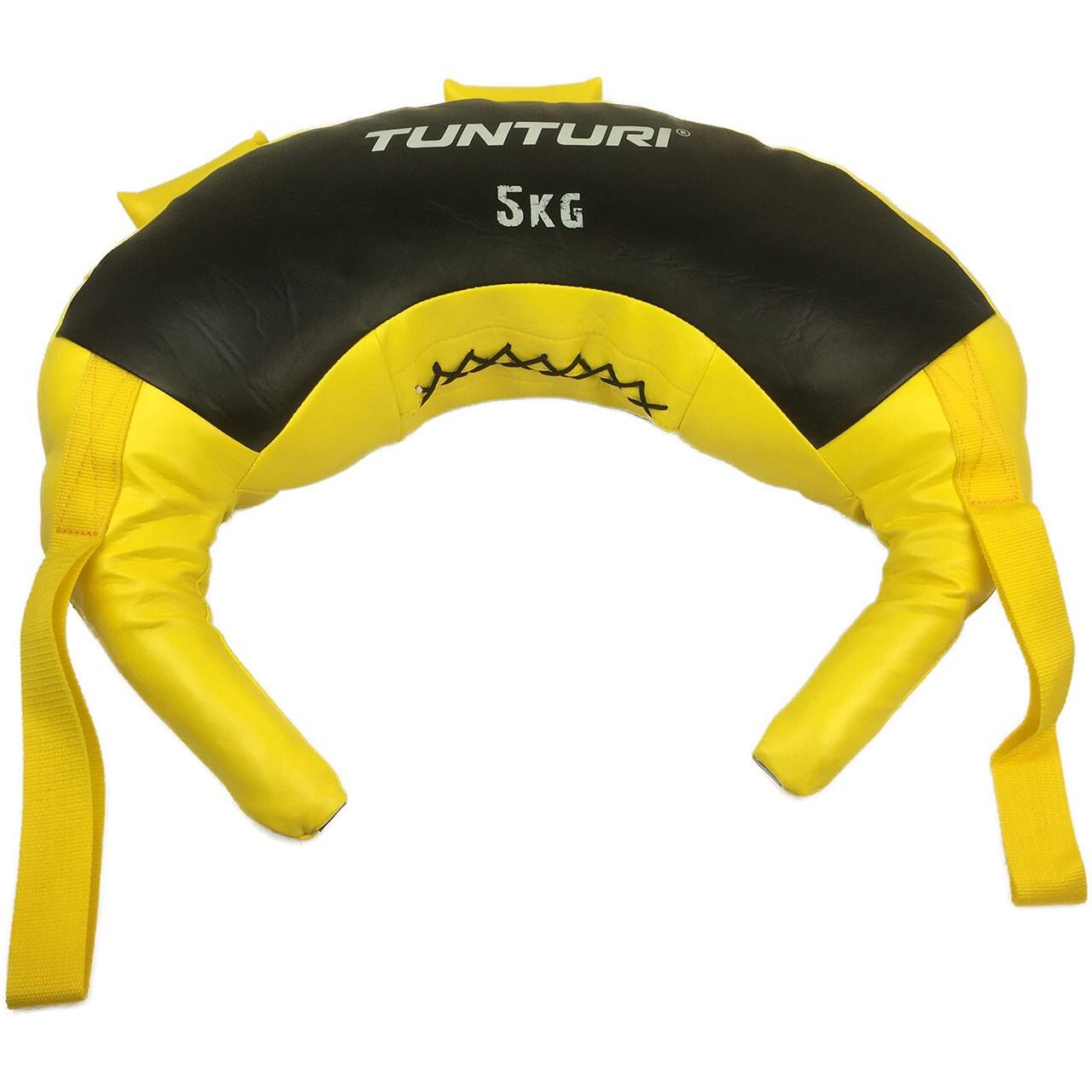 Tunturi - Sac Bulgare Pour Entraînement Musculation 5kg Jaune - Sac Lesté - Jaune|noir - 5 Kg - Decathlon