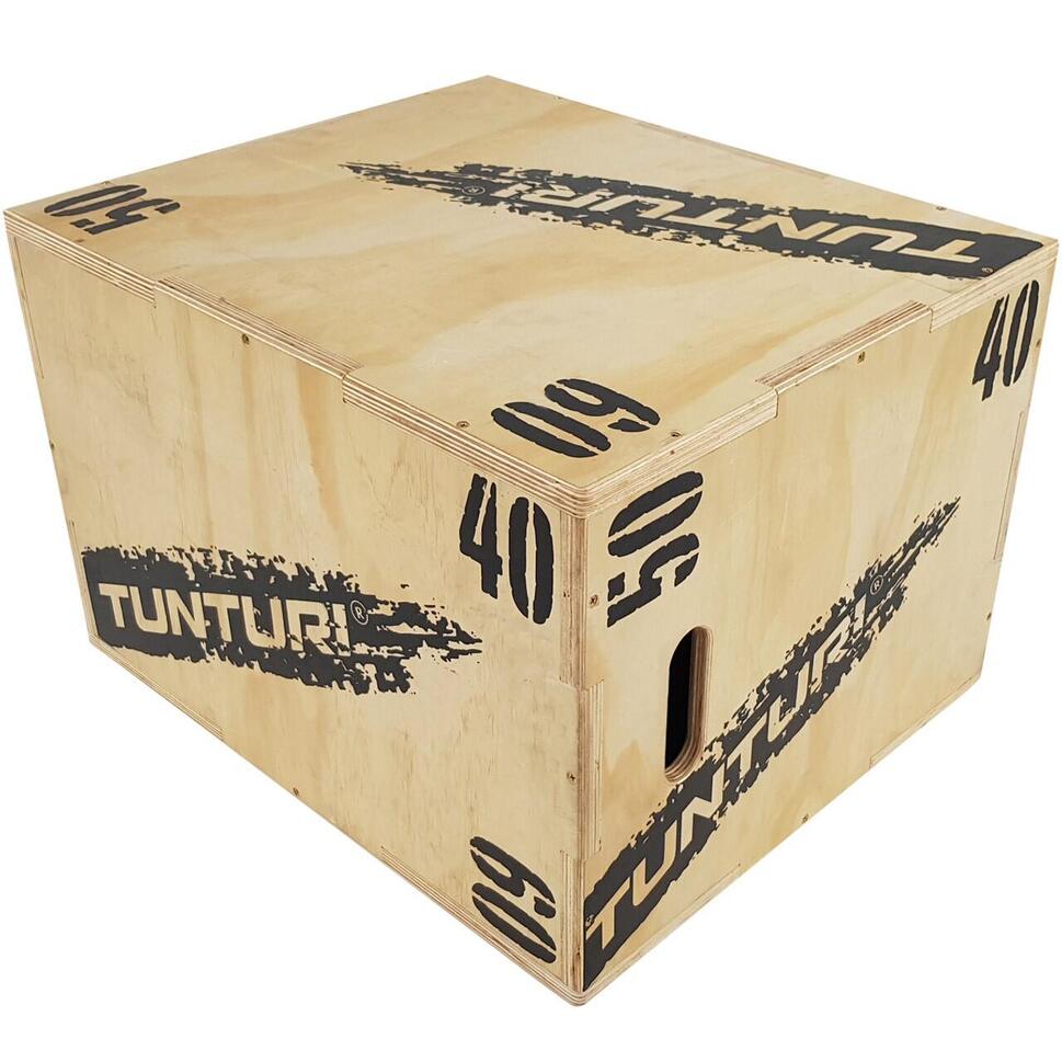 Boîte Plyo Tunturi 40x50x60 Cm – Recouverte De Vinyle 1000D, Multi-faces, Pour CrossFit Et Renforcement