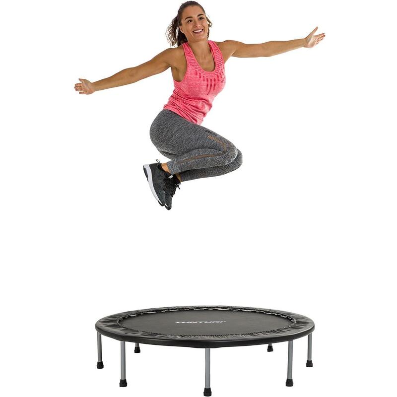 Trampoline de fitness - Pour l'intérieur - Bord de protection inclus - Ø125 cm