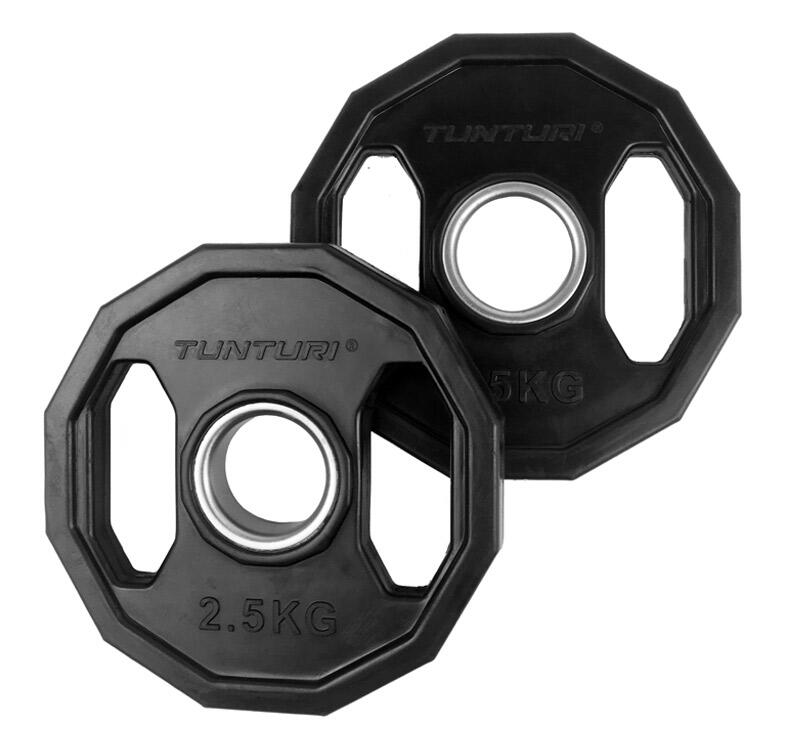 TUNTURI Olympische Gummiplatten 50mm - 2.5kg. Format: par