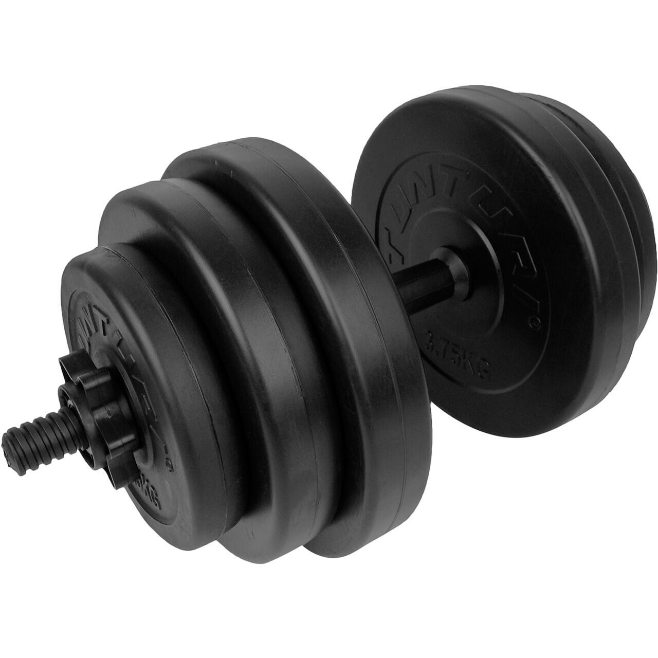 TUNTURI Dumbbellset - Halterset - Zwart Vinyl