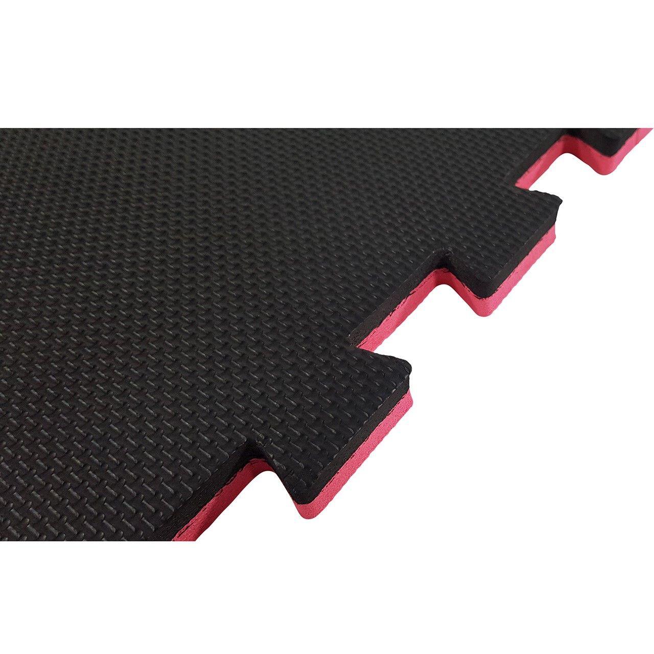 Tunturi Karate Puzzle Matten Bodenmatten Schwarz mit Rot 6/7