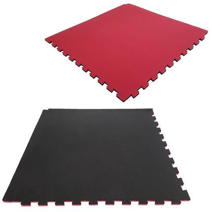 Tunturi Karate Puzzle Matten Bodenmatten Schwarz mit Rot