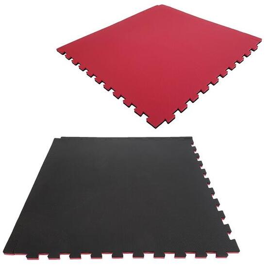 Tunturi Karate Puzzle Matten Bodenmatten Schwarz mit Rot