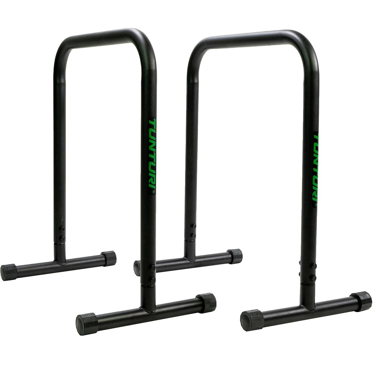 TUNTURI Tunturi Parallettes Push-Up Set black, portable, supports 150 kg