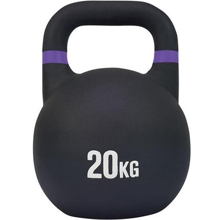 Kettlebell Tunturi Competition 20 kg acier noir poignée 33 mm