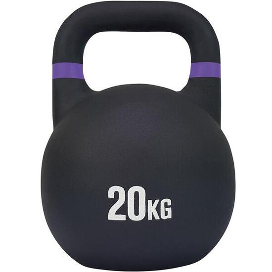 Kettlebell Tunturi Competition 20 kg acier noir poignée 33 mm