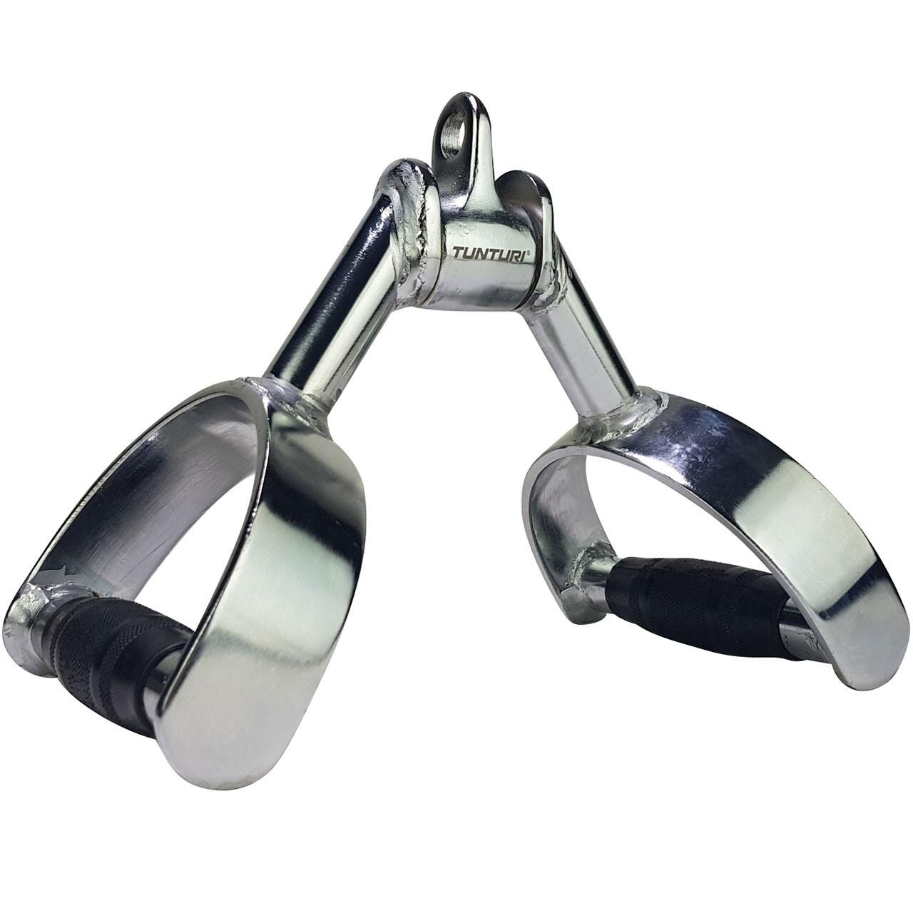 Tunturi - Poignée Pour Machine Musculation Rameur Rowing Aviron Chrome - Appareil À Charge Guidée - Gris - Taille Unique - Decathlon