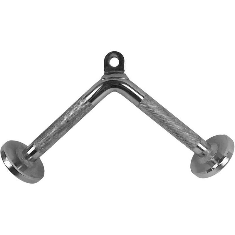 Barre d'exercice triceps pressdown pour appareil musculation chrome