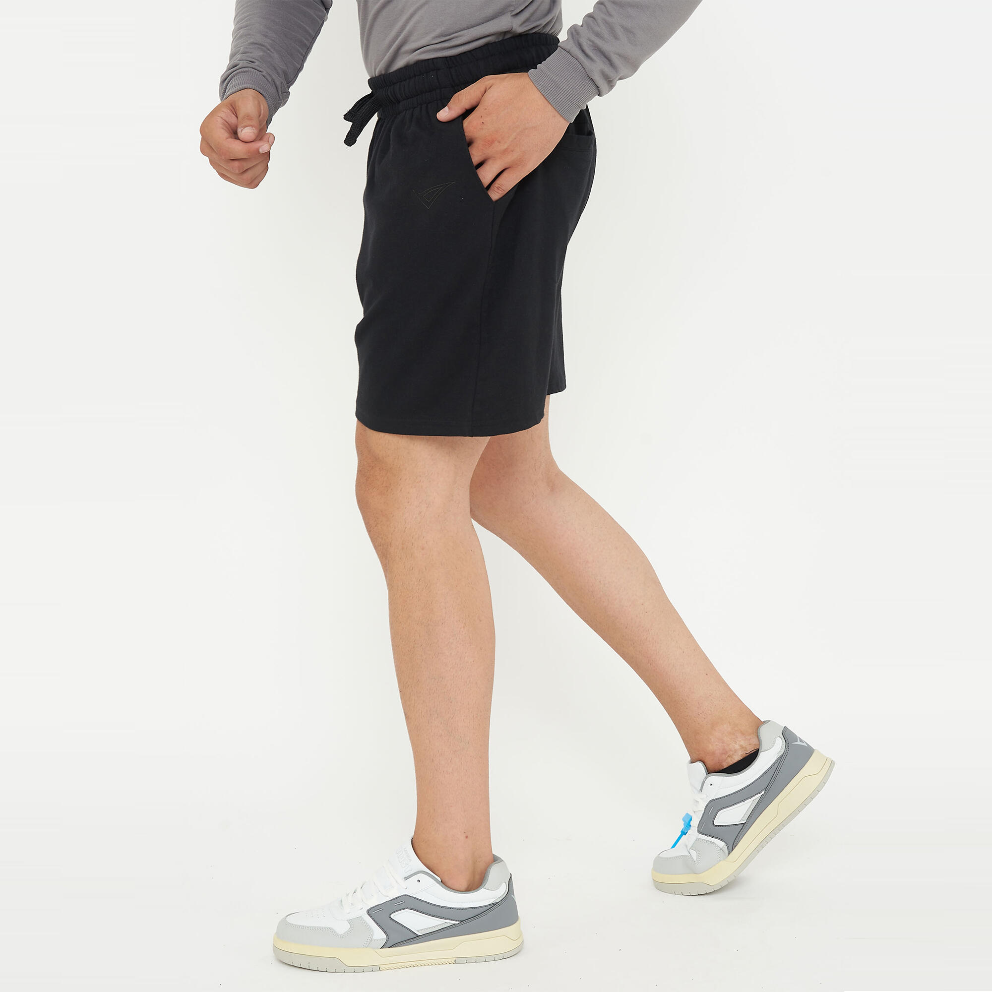 Short sportivo in cotone da uomo F7 nero 3/6