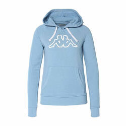 Sweat à Capuche Bleu Femme Kappa Belle Slim