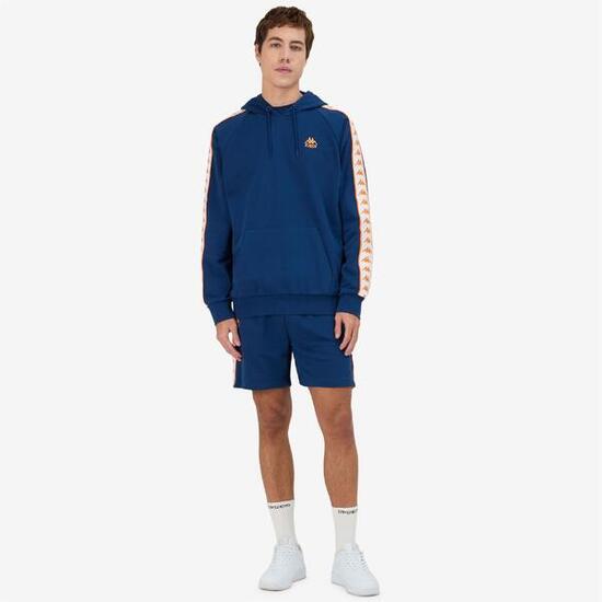 Felpa da uomo in cotone blu da streetwear sportivo