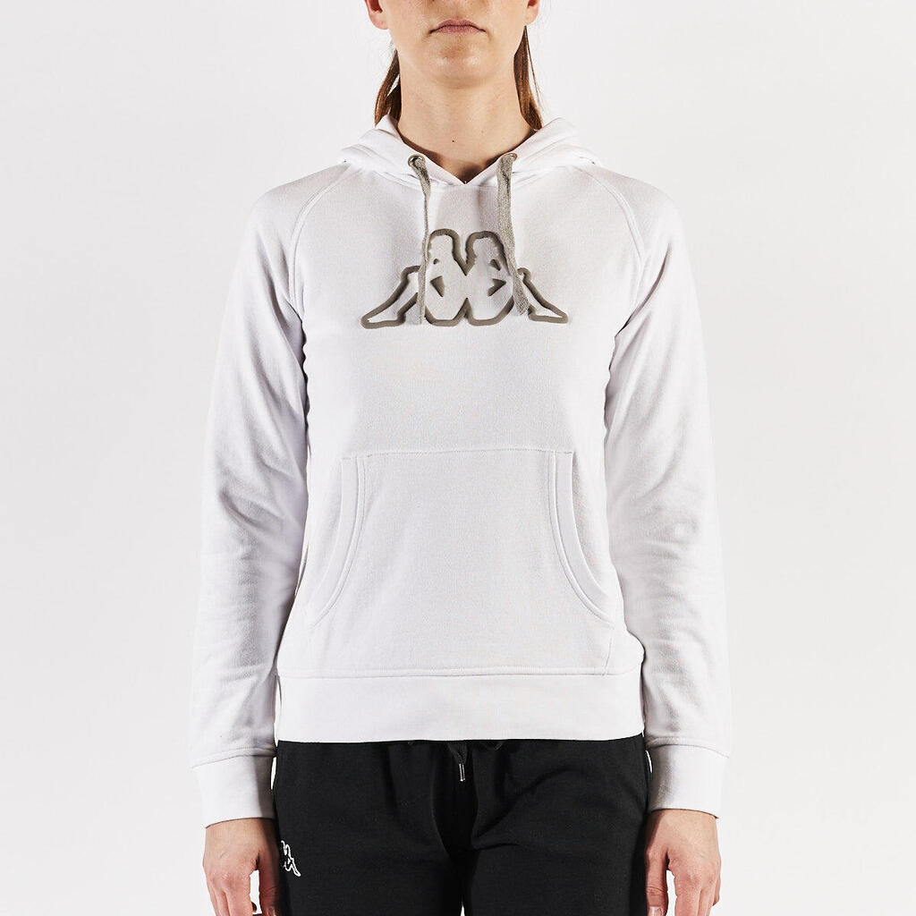 Kappa Women's Belle Slim White Hoodie