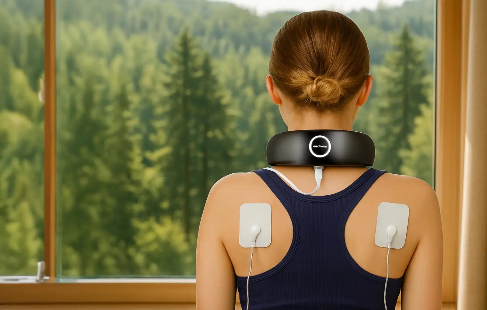 Masażer wibracyjny karku pleców i szyi elektrostymulator Medivon Smart EMS 7/8