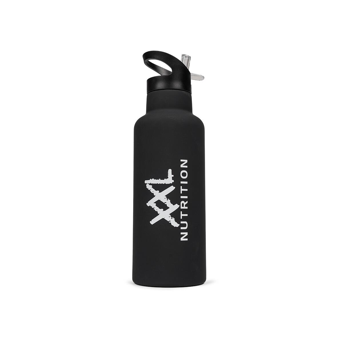 XXL NUTRITION Insulated Straw Bottle - Waterfles - Zwart
