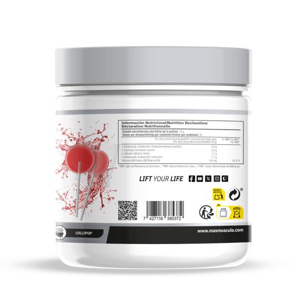 BCAA + Glutamina Kyowa® - 500g Lollipop MASMUSCULO 3/5