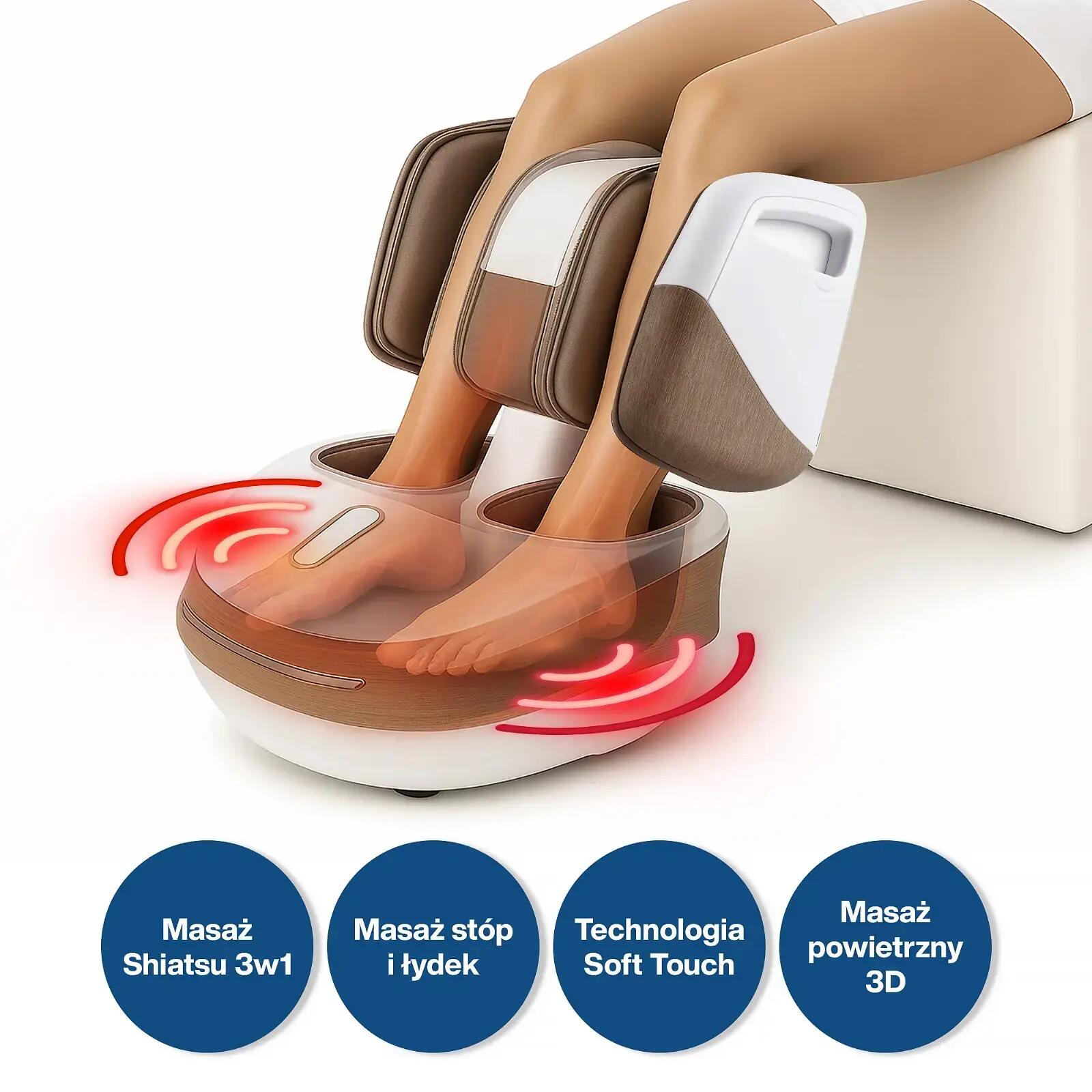 Masażer Shiatsu do stóp, łydek i rąk MEDIVON Perseus 3w1 5/7