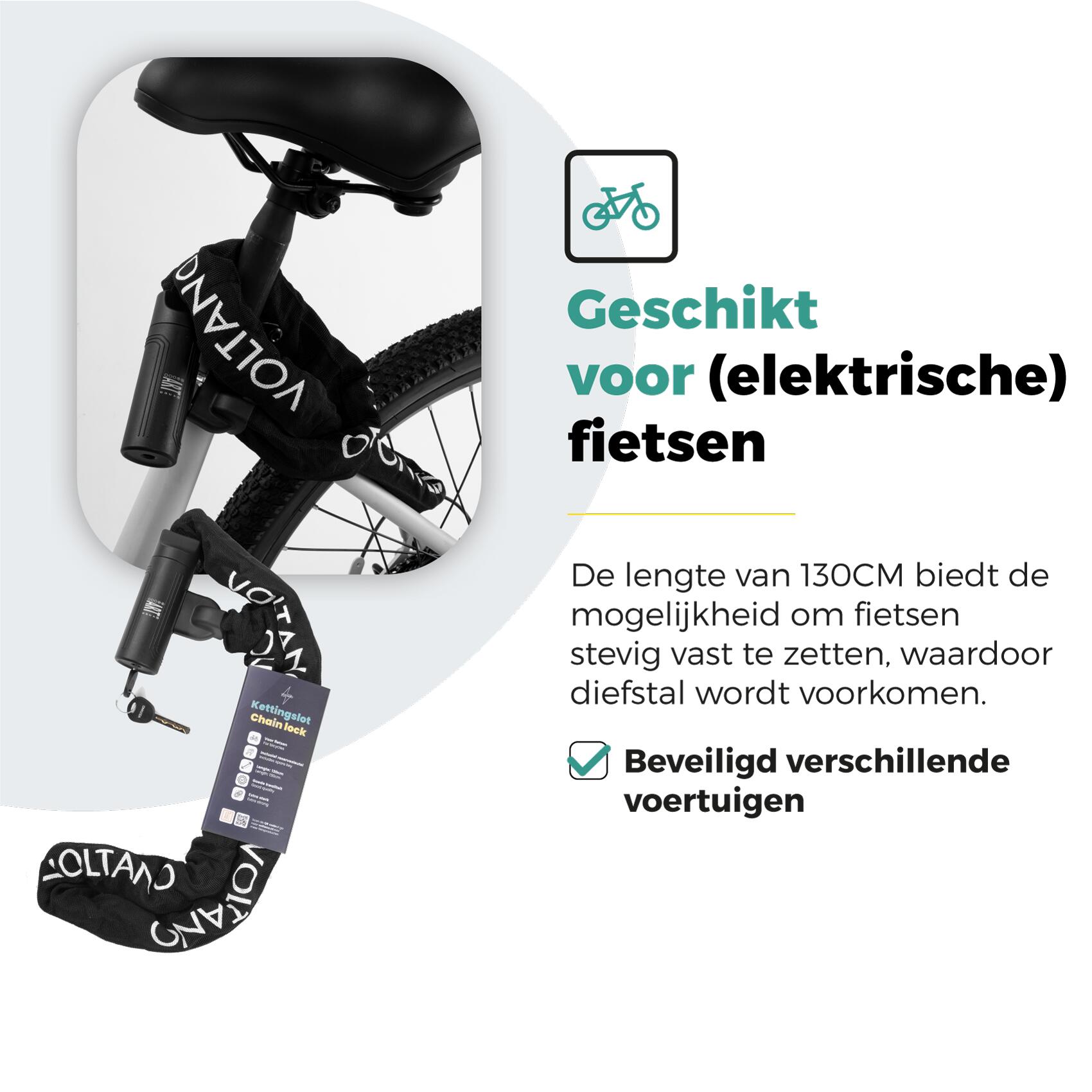 Voltano Securo ART2 Kettingslot Fiets - 130 CM - ART 2 Slot 4/7