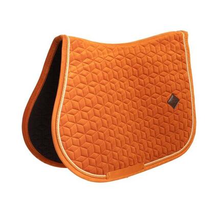 Tapis de selle velours orange cob