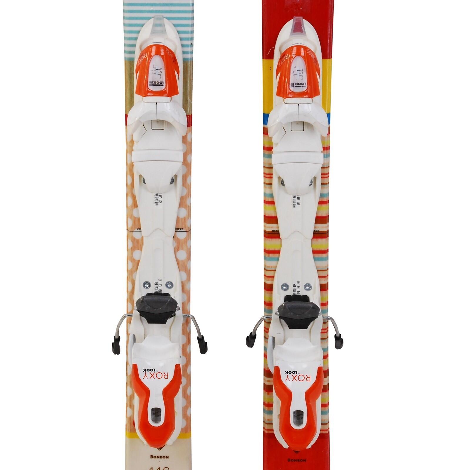RECONDITIONNE - Ski Junior Roxy Bonbon + Fixations 3/5