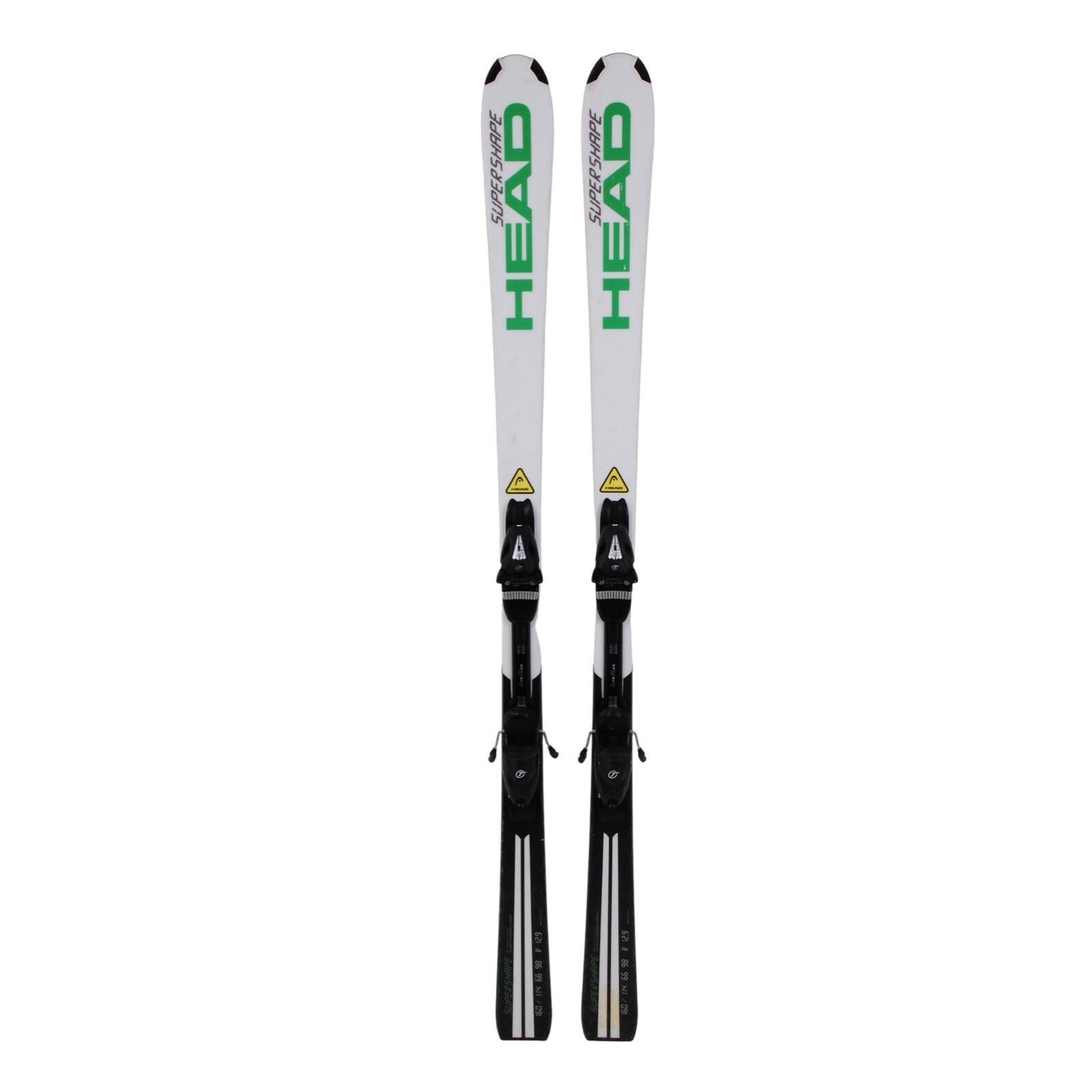 Head - Reconditionne - Ski Junior Head Supershape + Fixations - Bon - Skis - Blanc - 130cm - Decathlon