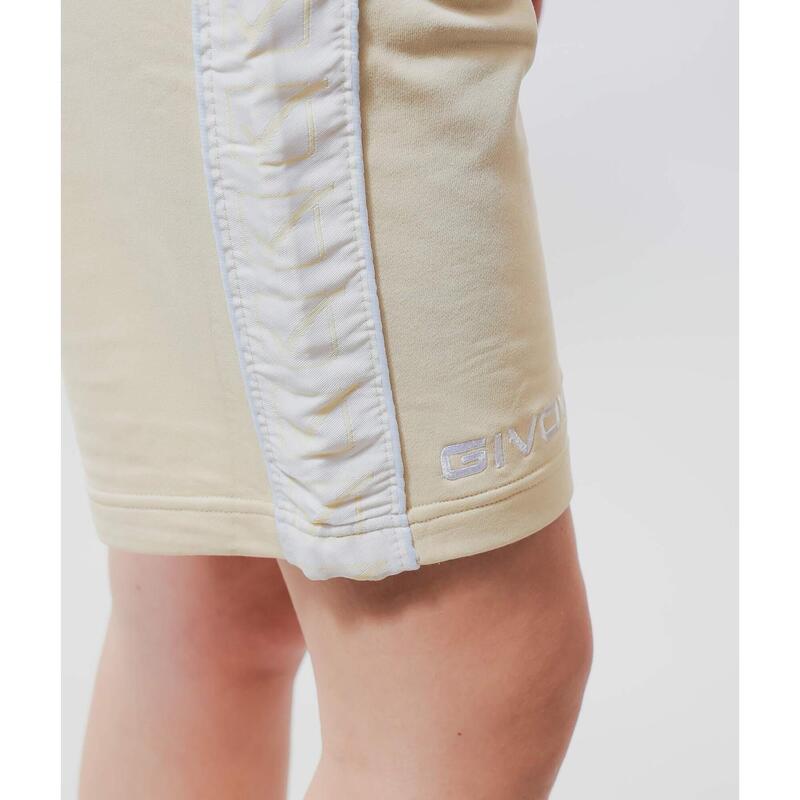Pantaloni scurti sport Givova Terry Band Sand Beige