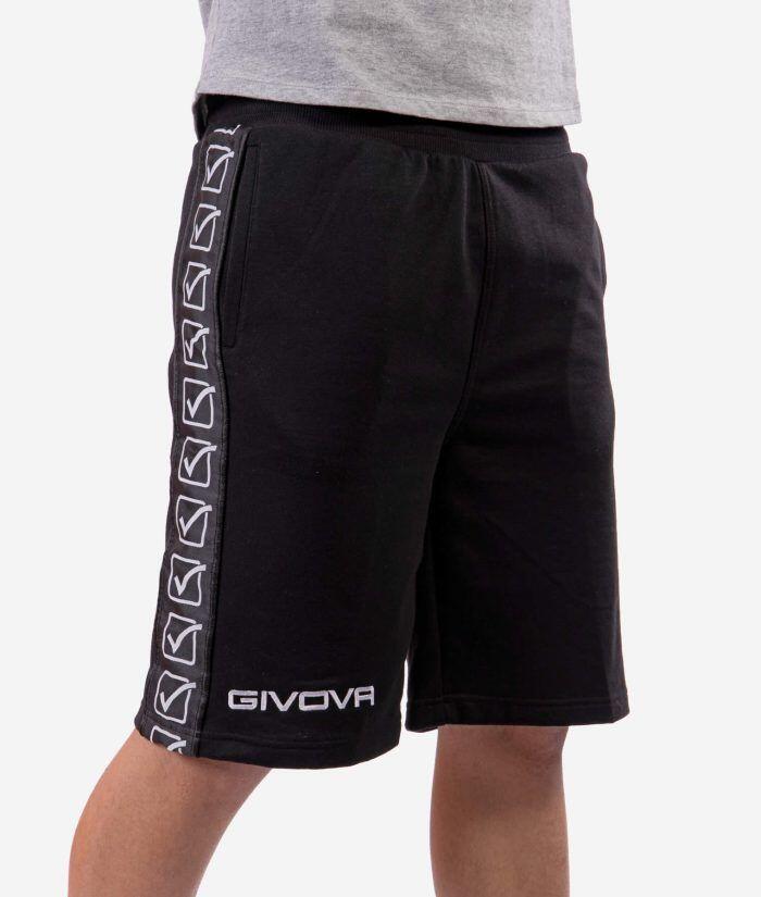 Givova Terry Band Schwarze Sportshorts 2/3