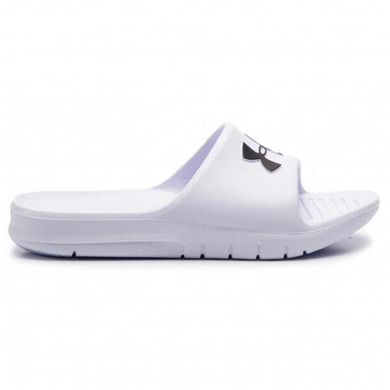 Chanclas UA Core PTH Unisex Under Armour blancas y negras