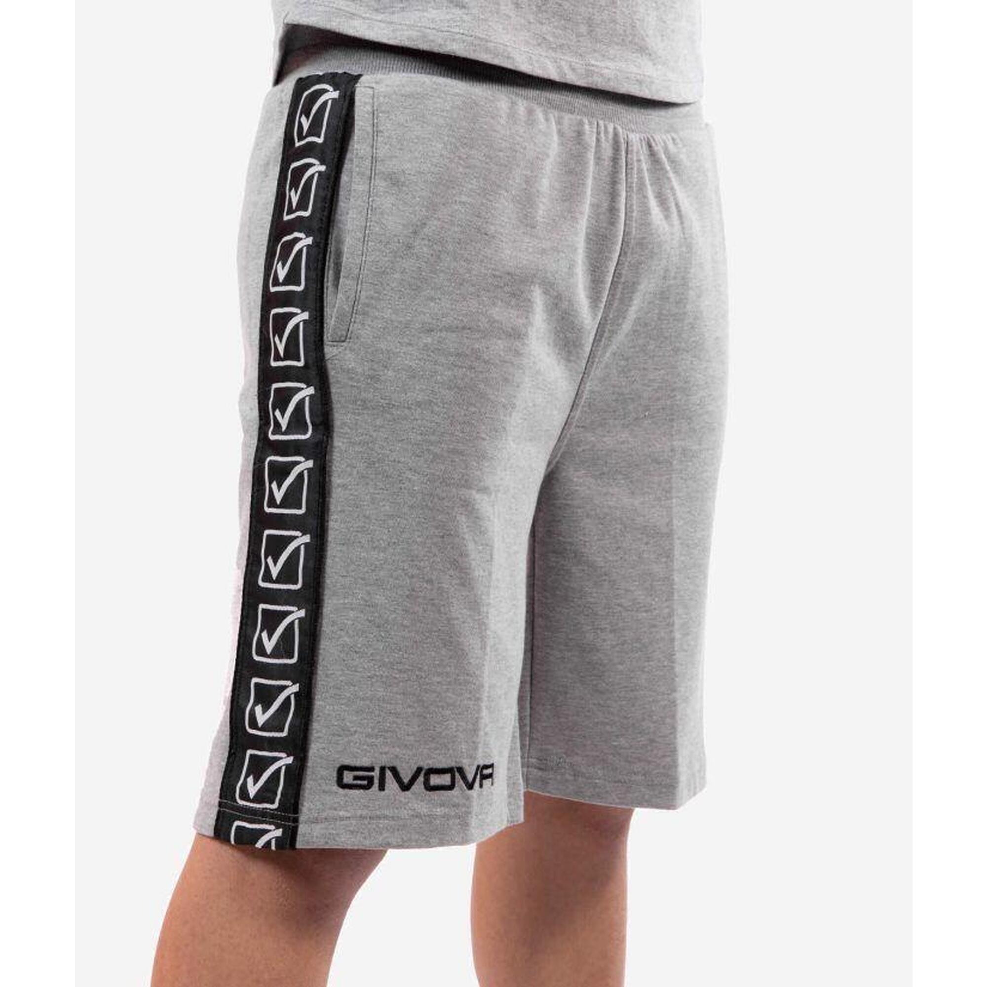 Pantaloni scurți sport Givova Terry Band Gri deschis