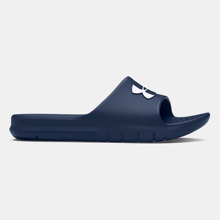 Chanclas UA Core PTH unisex Under Armour azul marino y blancas