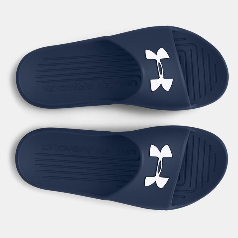 Șlapi UA Core PTH unisex Under Armour bleumarin și albi