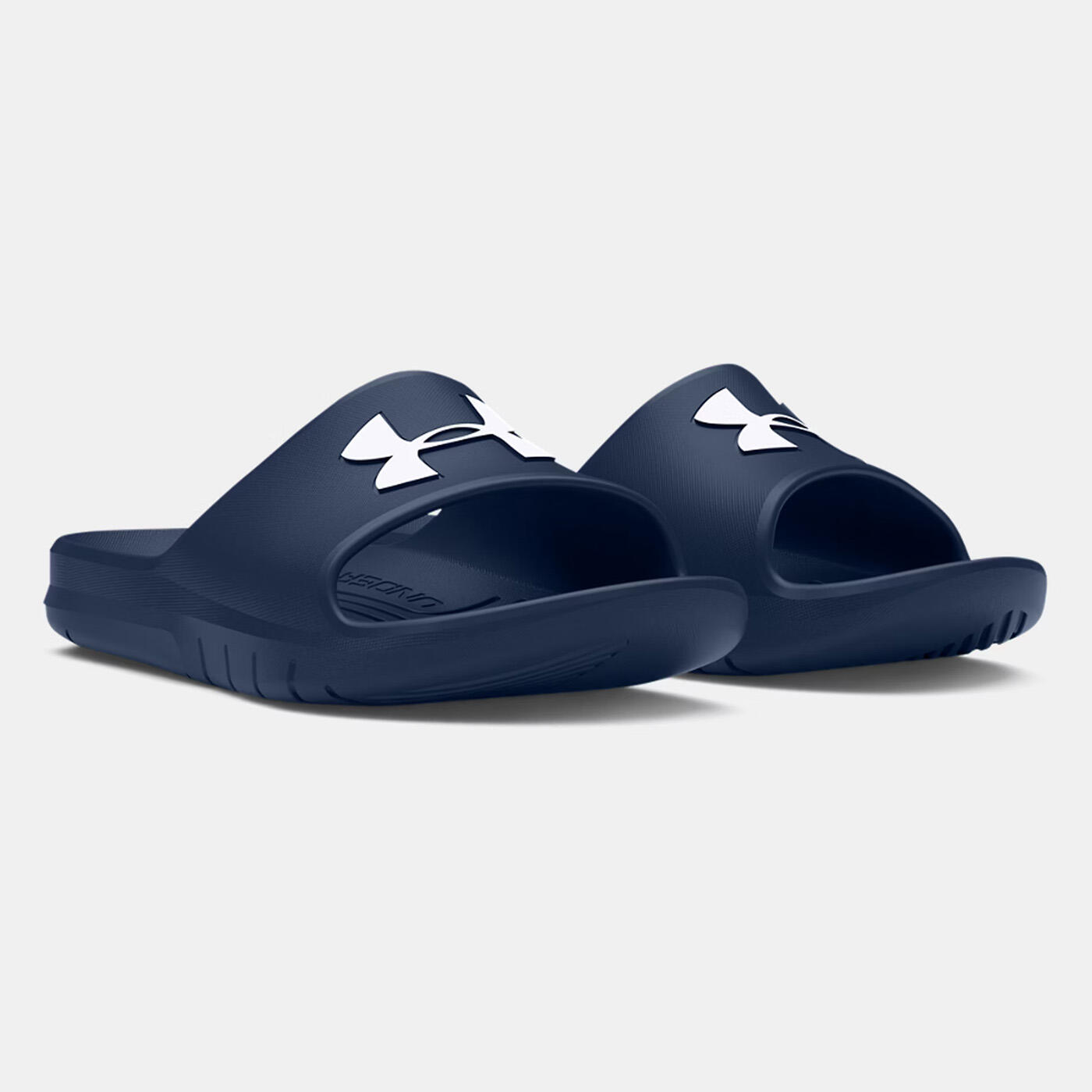 Claquettes UA Core PTH Unisexe Under Armour Bleu marine et blanches 5/5