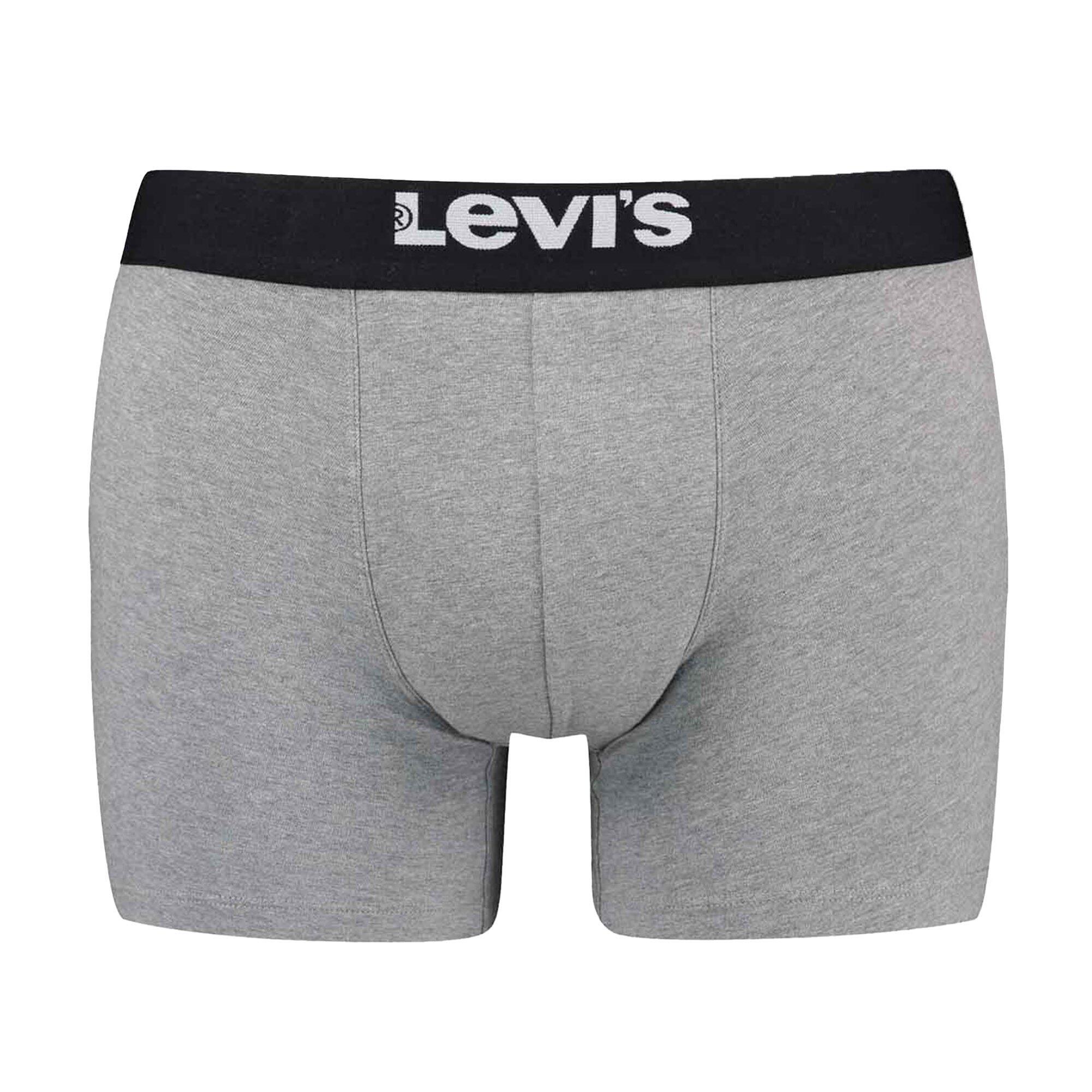 Levi's Solid Herren Boxershorts Unterwäsche aus Bio-Baumwolle im 2er Pack 3/3