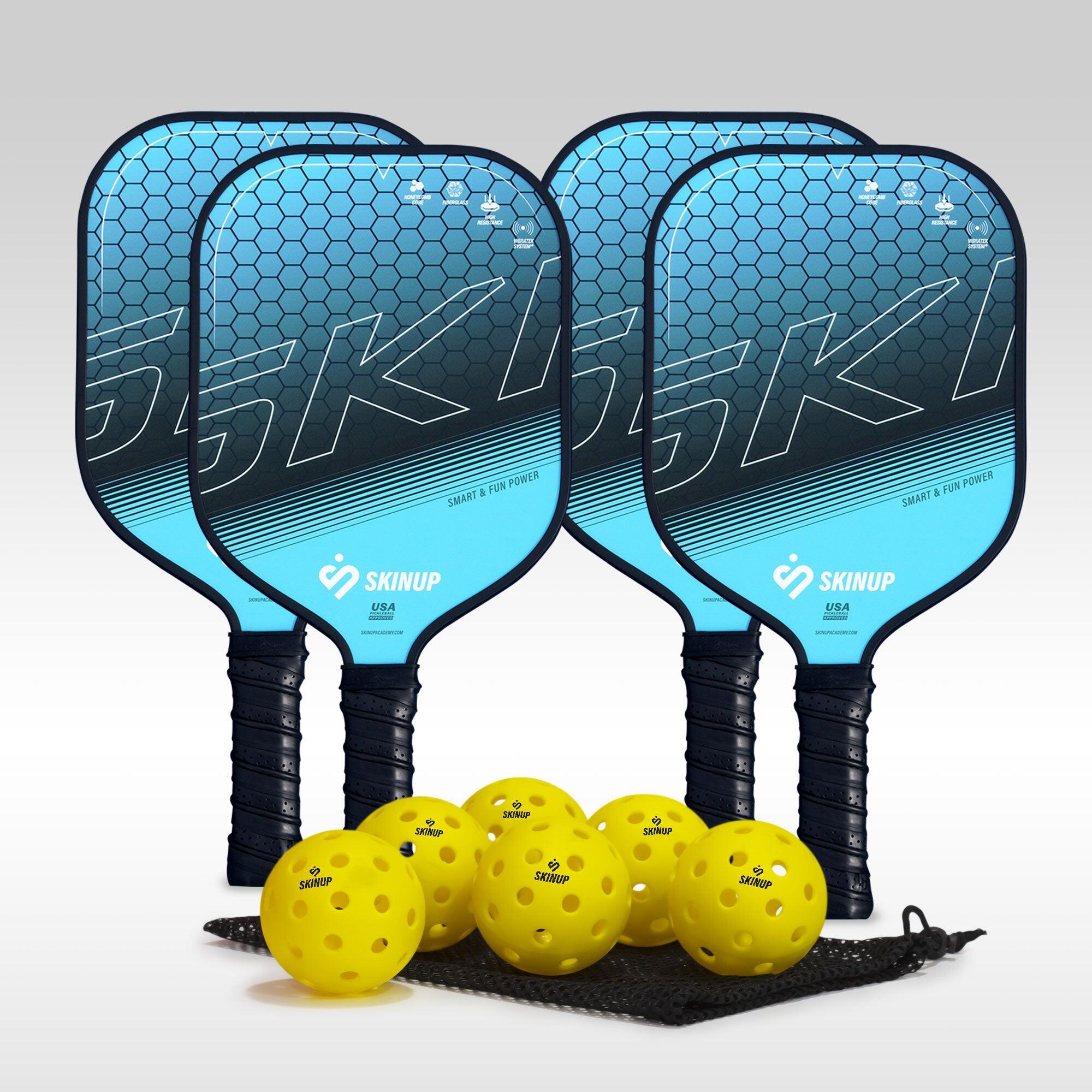 Kit de Pickleball con 4 palas Smart & Fun y 6 pelotas - SKINUP Sport 2/5