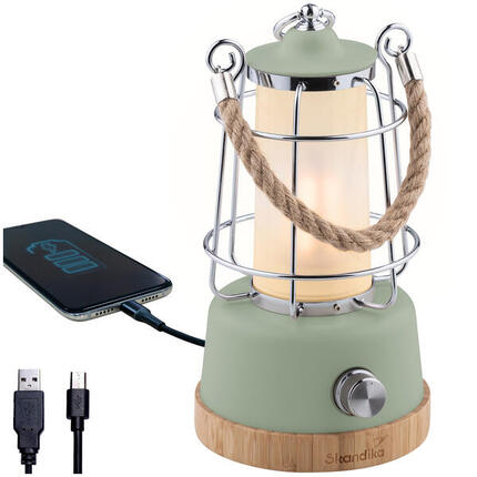 Kiruna LED-Lamp – Buiten Lantaarn - Retro camping lamp met powerbank