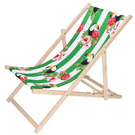 Leżak turystyczny Springos drewniany z 3-stopniową regulacją