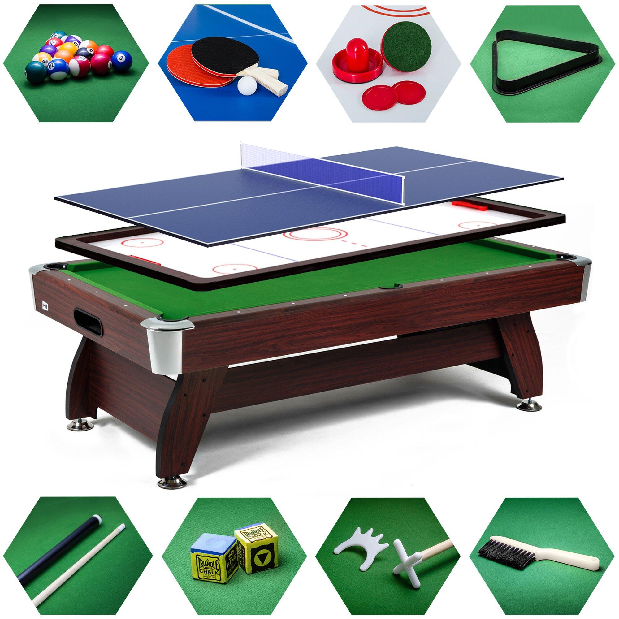 Stół bilardowy spływowy Vip Extra 8FT z nakładką ping-pong cymbergaj 1/7