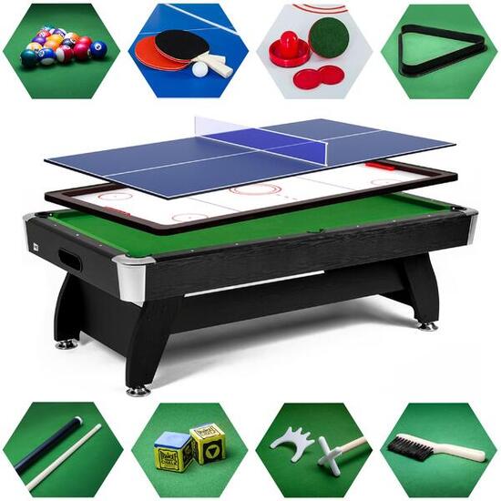 Stół bilardowy spływowy Vip Extra 9FT z nakładką ping-pong cymbergaj